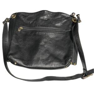 Hudsons Black Italian Leather Shoulder Bag / Purse